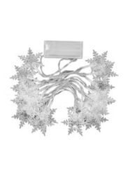 Outad 2.1-Meter 20 LED Snowflake Curtain Light Set, Warm White