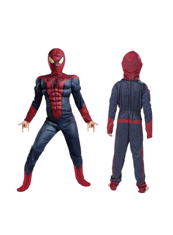 

Generic Spider Man Costume with Muscle for Kids, Medium, Red/Blue