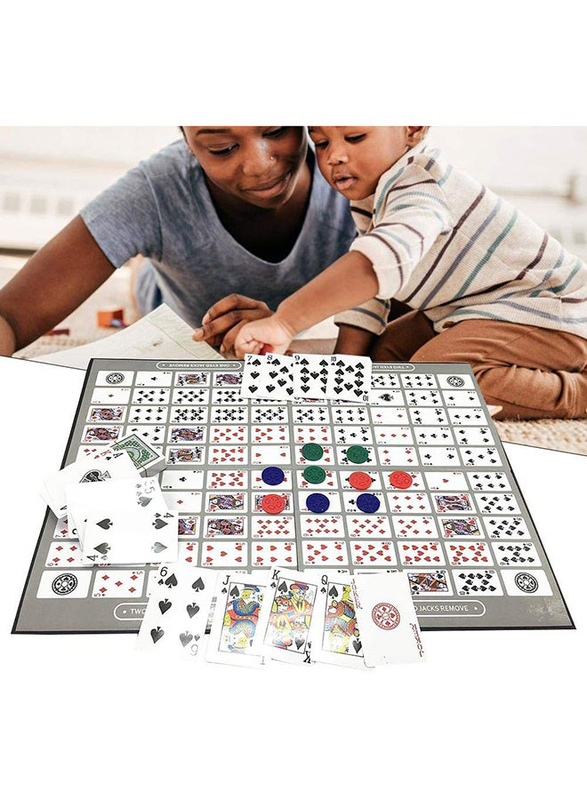 Family Game Sequence Strategy Foldable Board Game, Multicolour