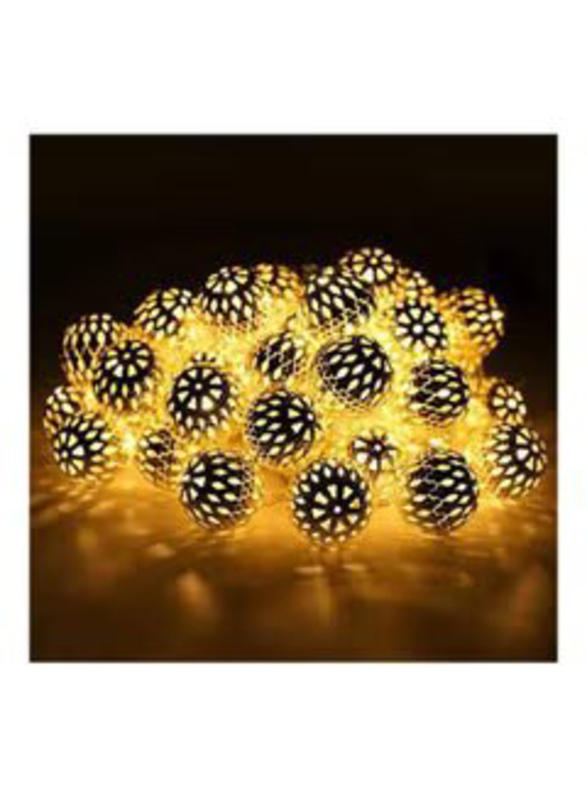 Beauenty 20 LED Globe String Light for Christmas, Gold