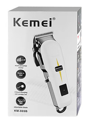 Kemei Barber Hair Trimmer And Clipper, White/Grey