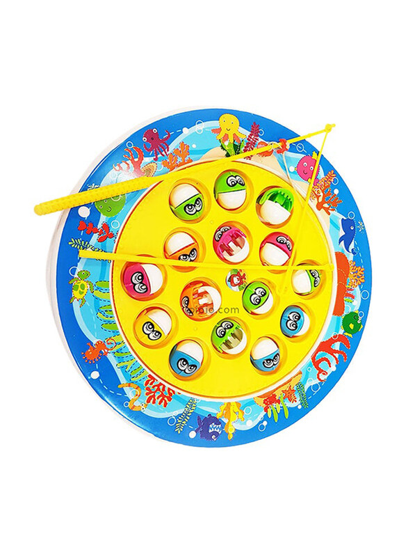 High-Quality Portable Creative Battery Operated Plastic Fishing Board Game, 34.6 x 4.8 x 33.2cm, Multicolour