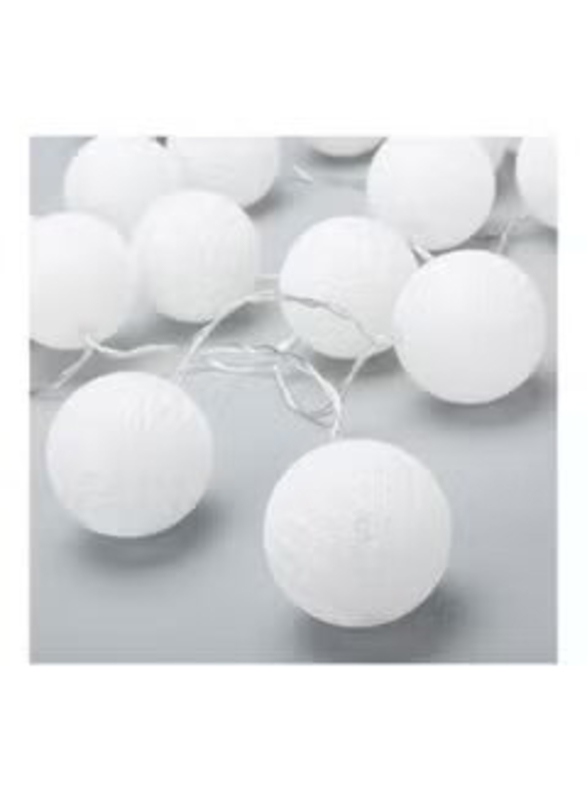 2.2-Meter 20 LED Cotton Lamp Ball Lights, White