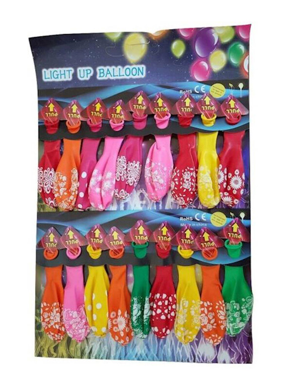 

Generic 18-Piece Light Up Balloon Set, Multicolour