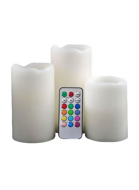 

Generic Flameless Candle, 3 Pieces, Red/Green/Blue