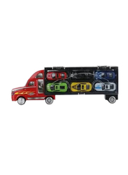 Racer Vehicle with Container Truck Mini Pull Back Car Toy Set, 12 Pieces, Ages 6+