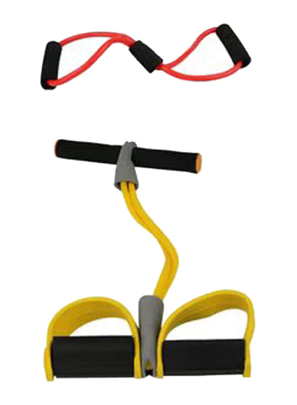 

Generic Tummy Trimmer Action Rower with Band, Black/Yellow