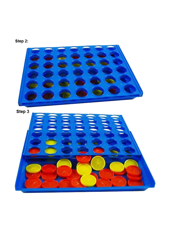 Four-In-A-Row Connect 4 In a Row Plastic Indoor table Game Party Toy For Kids, Ages 3+