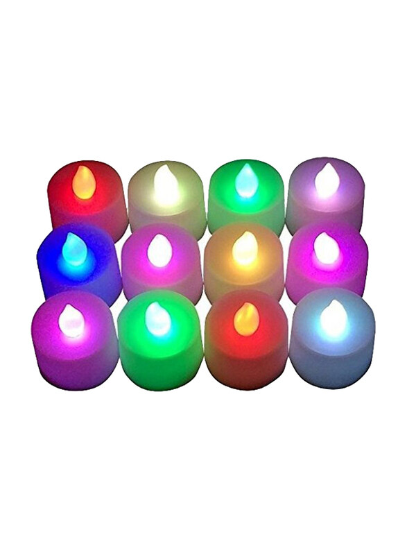 

Generic Colour Changing Battery Operated LED Tea Light Candle, 12-Piece, Multicolour