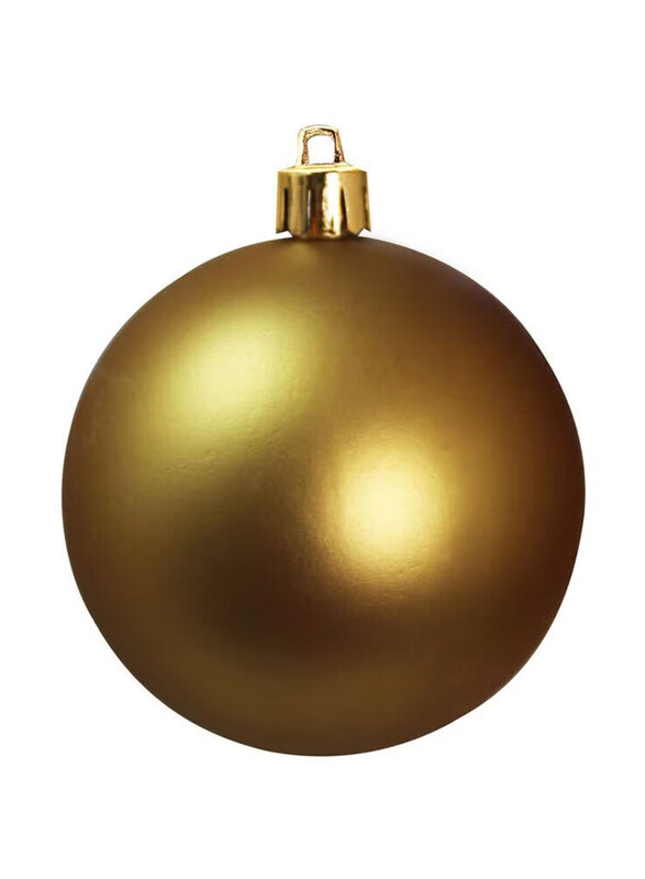 

Christmas Magic 12-Piece Shiny Matt Glitter Finish Christmas Balls, 7cm, Gold