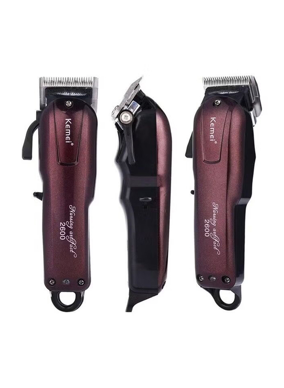 Kemei Professional Hair Clipper Dry, KM-2600, Red/Black