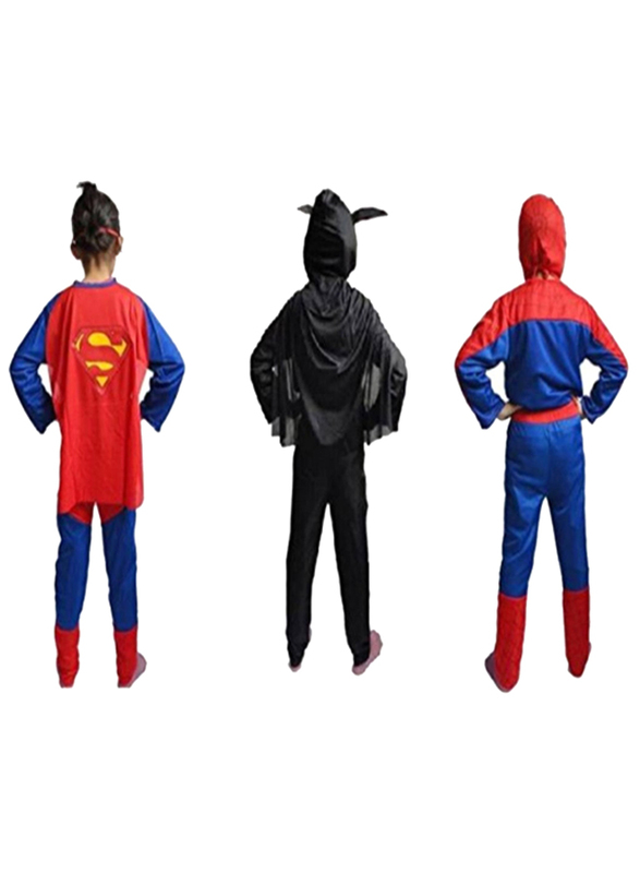 Fancydresswale Spiderman and Superman Costume Set, 6 - 8 Years, Multicolour