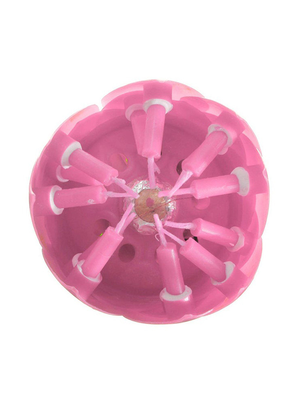 14 Musical Spinning Rotating Lotus Flower Birthday Candle, Pink