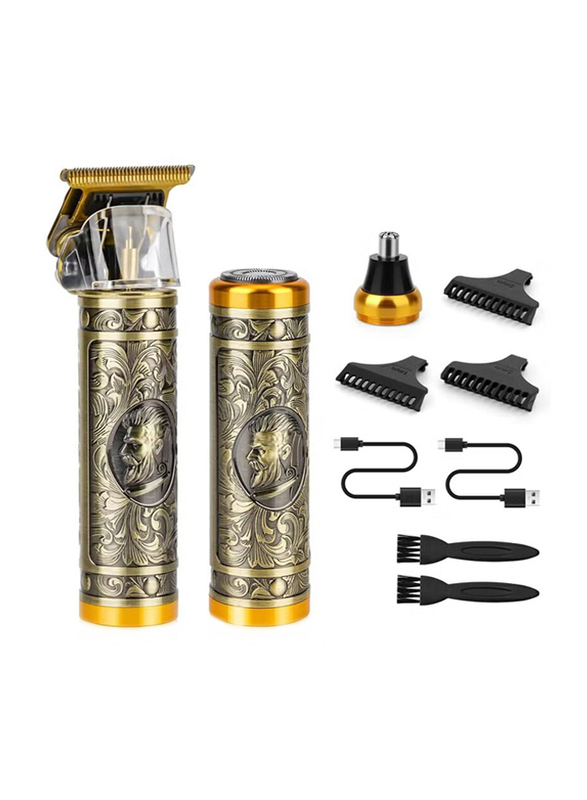 

Generic 3 in 1 Cordless Rechargeable Mini Hair Trimmer Shaver Set, Gold