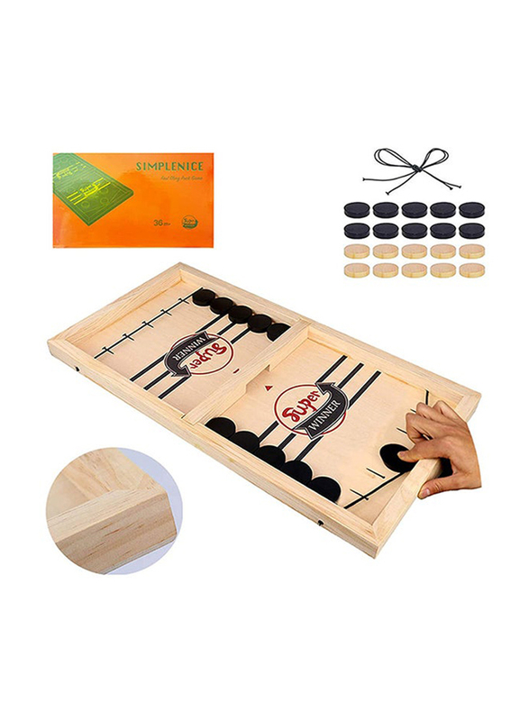 Rustik 13-Piece Fast Sling Puck Rapid Shots Table-top Strategy Board Game Set