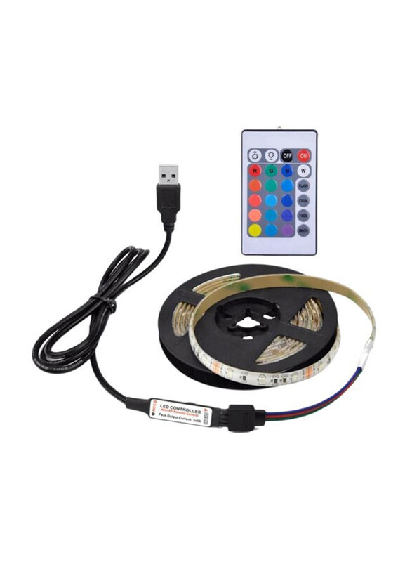 

Generic RGB Strip LED Light with Remote Control, 20 x 2 x 18cm, Multicolour