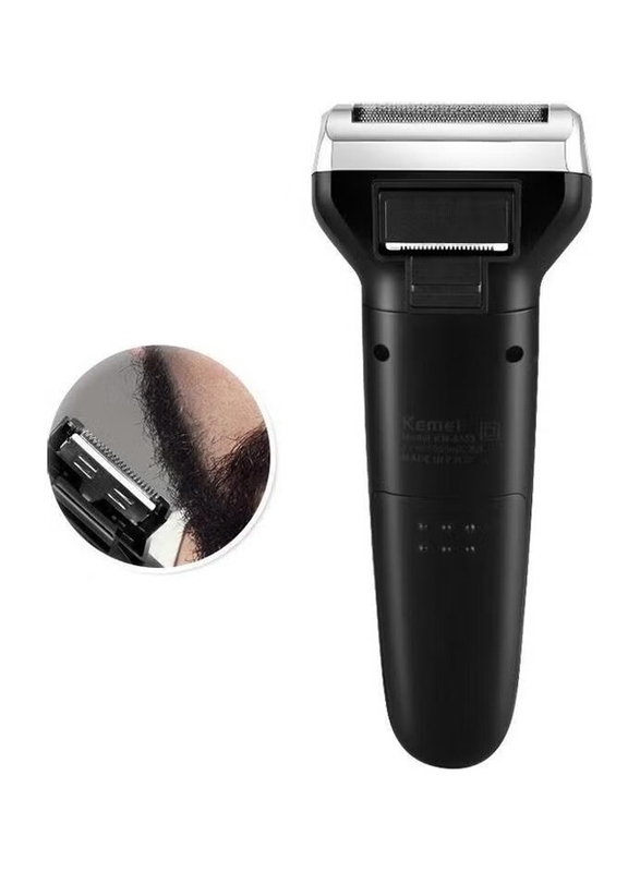 Kemei 3 in 1 Electric Rechargeable Waterproof Razor Beard Trimmer, Black