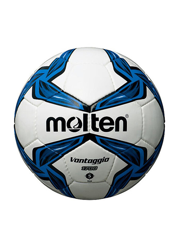 

Molten Size-5 Hand Stitched Football, White/Blue