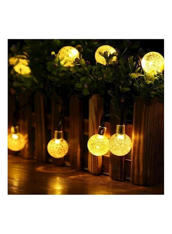 30-LED Solar Christmas String Lights, Yellow