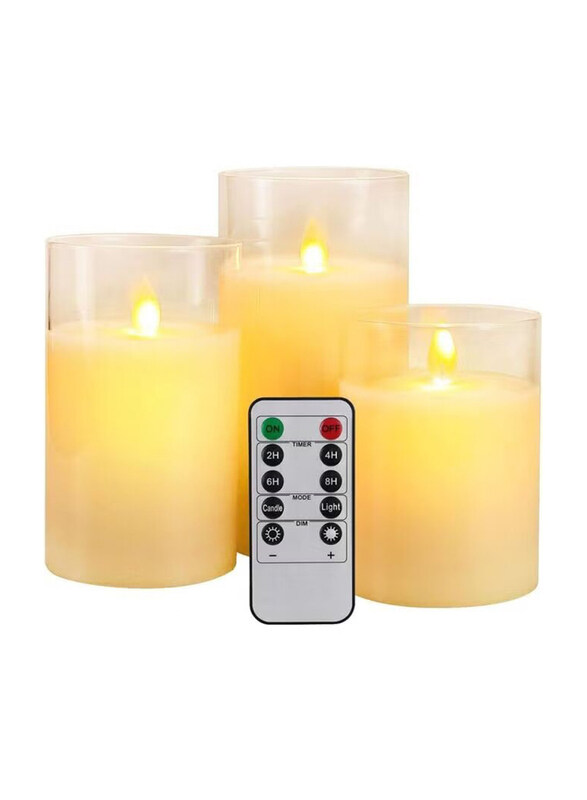 

Generic LED Flameless Candle Set, 3 Pieces, White