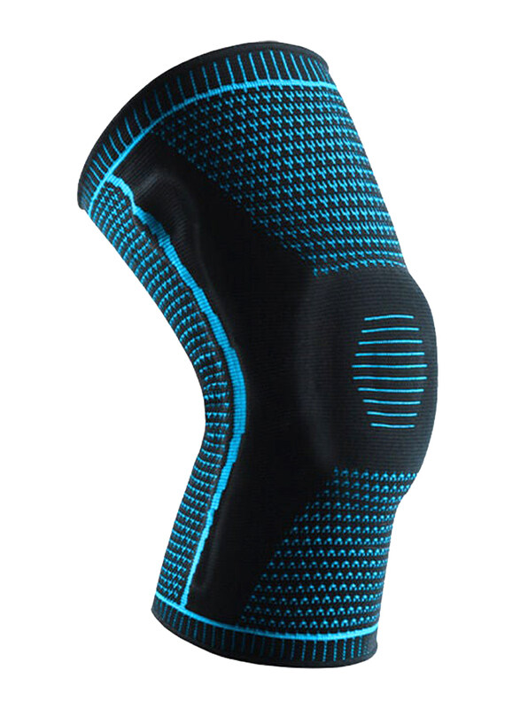 

Generic Knee Brace with Side Stabilizers Silicone Pad, X-Large, Y16382BL-XL-KM, Blue