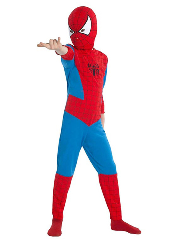 Fancydresswale Spiderman Style Fancy Costume in Breathable Fabric, 2+ Years, Red/Blue/Black