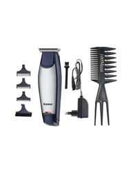 Kemei 3 In 1 Rechargeable Trimmer & Clipper With 100meza Gift Comb, Blue