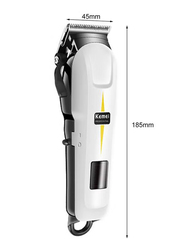 Kemei Barber Hair Trimmer And Clipper, White/Grey