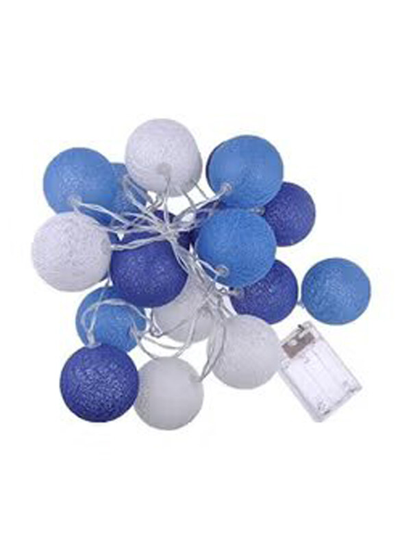 

Generic 3-Meter 20 LED Cotton Ball String Light with Battery Powered, Blue