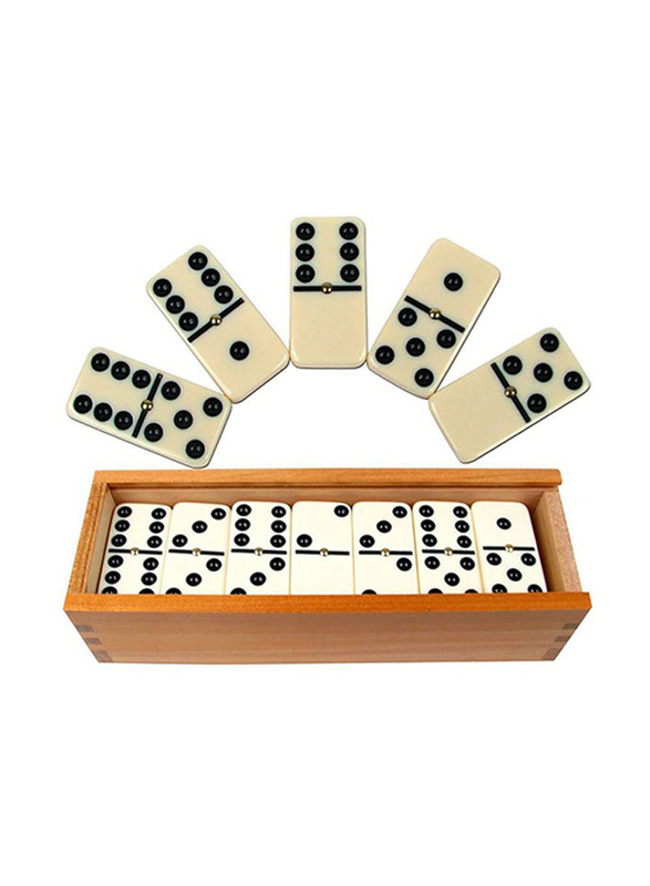 28-Piece Double Six Creative Dice Resembling Dominoes Game Set