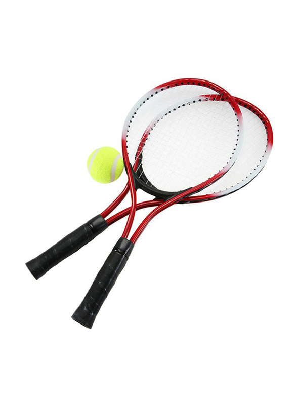 Tennis Racket and Ball, 3 Pieces, Red/Black/Yellow