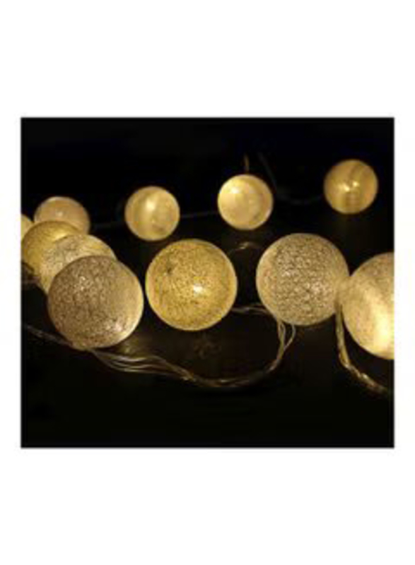 2.2-Meter 20 LED Cotton Lamp Ball Lights, White