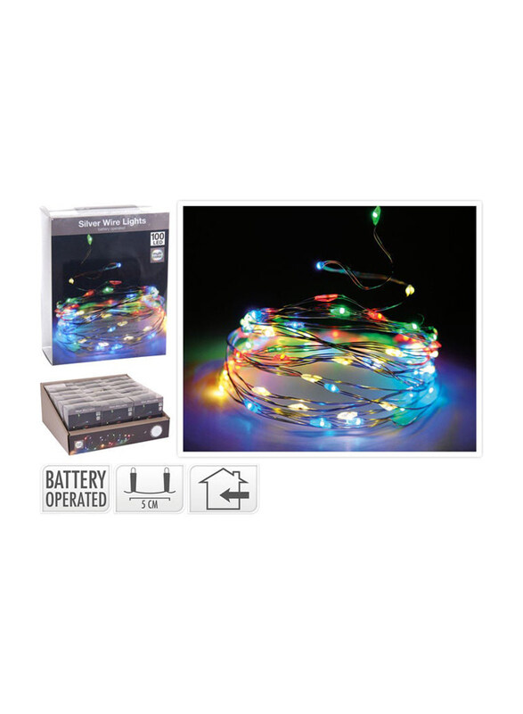 

Homesmiths 100 LED Christmas Silverwire, Multicolour