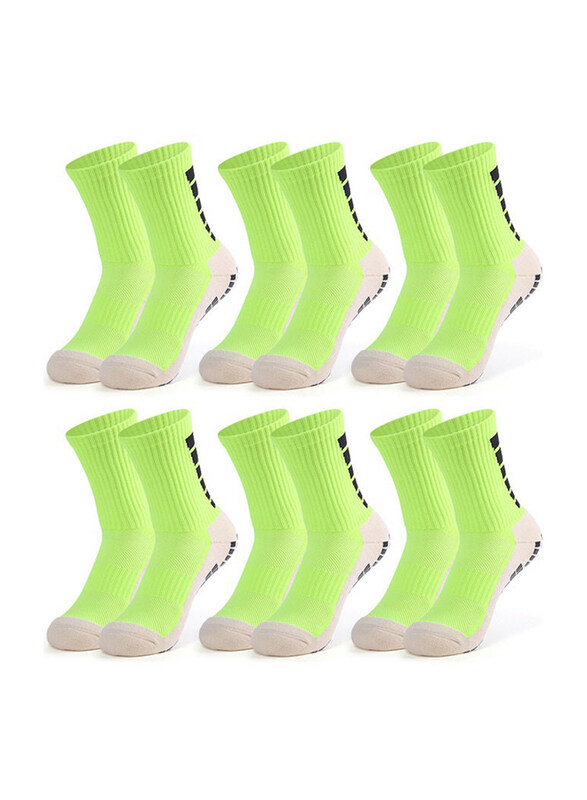 

Generic 12-Piece Men's Anti Slip Football Socks, Green