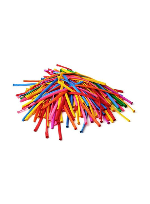 

Generic 100-Piece Mixed Color Long Balloons Set, 27.5cm, JED001700, Multicolour