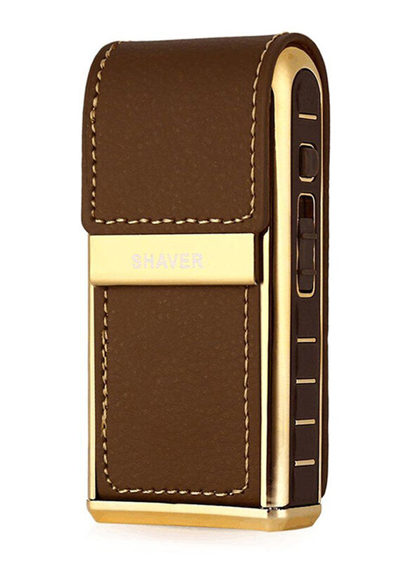 

Kemei Rechargeable Electric Shaver With Mirror, ZE1017700, Gold/Brown