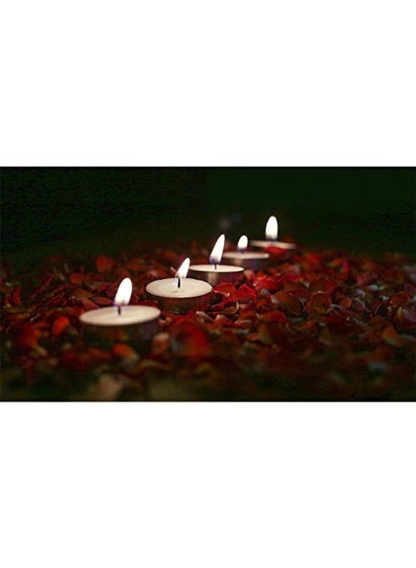 Saubhagya Global 100-Piece Unscented Smokeless Tea Light Wax Candles, White