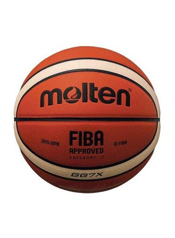 Molten PU Bladder Basketball Category-7, One Size, GG7X, Orange/Cream