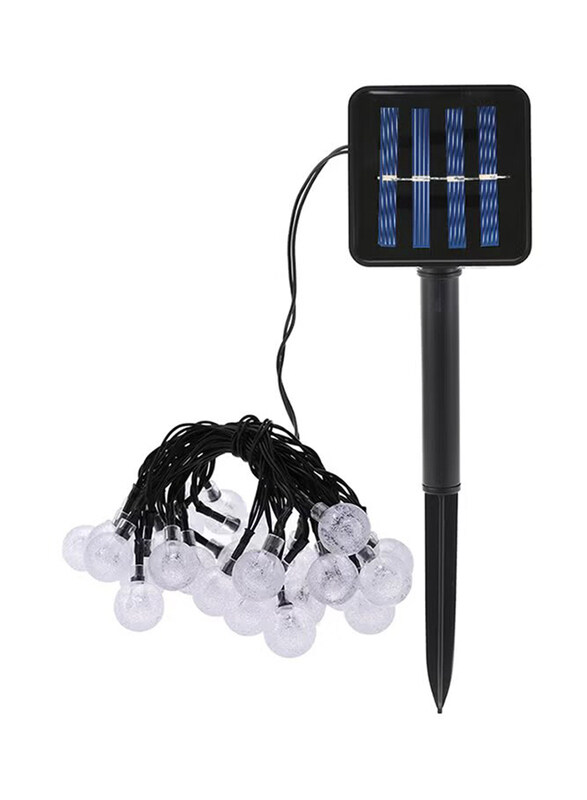 

Tomshine 6.3-Meter Solar Powered LED String Crystal Ball Lights, Warm White