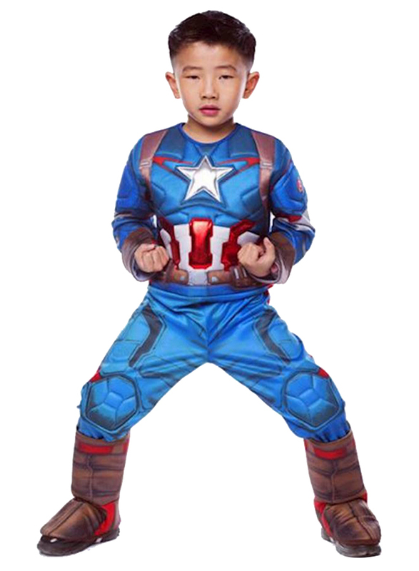 Captain America Costume, Multicolour