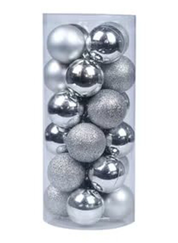 

Generic 6cm Christmas Tree Decor Ball Set, 24 Piece, Silver
