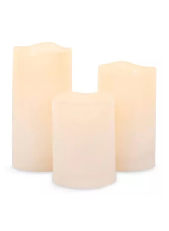

Generic Battery Powered Candles with Remote Control, 3 Pieces, Multicolour