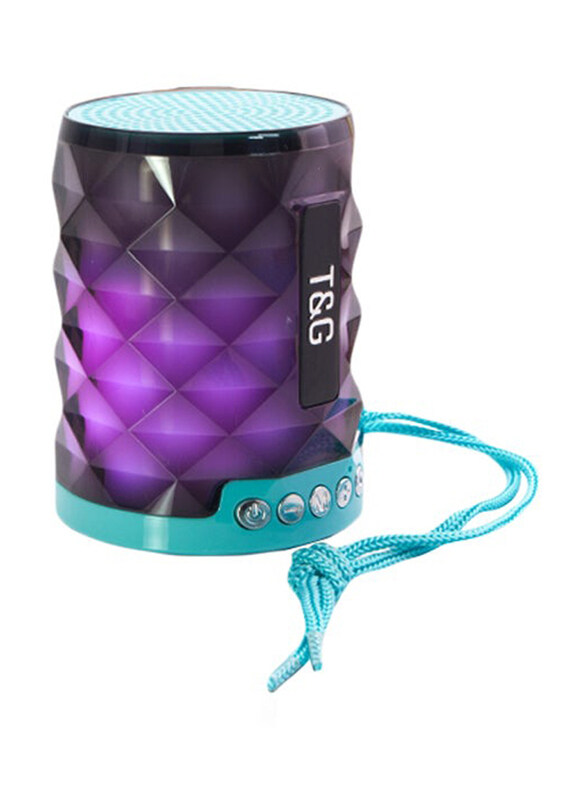 

T&G Mini Portable Bluetooth Speaker, Purple/Mint Green