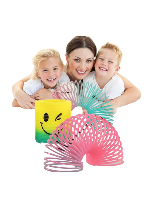 Classic Slinky Toy Printed Smiley Faced Perfect Party Supplies for Kids, Multicolour