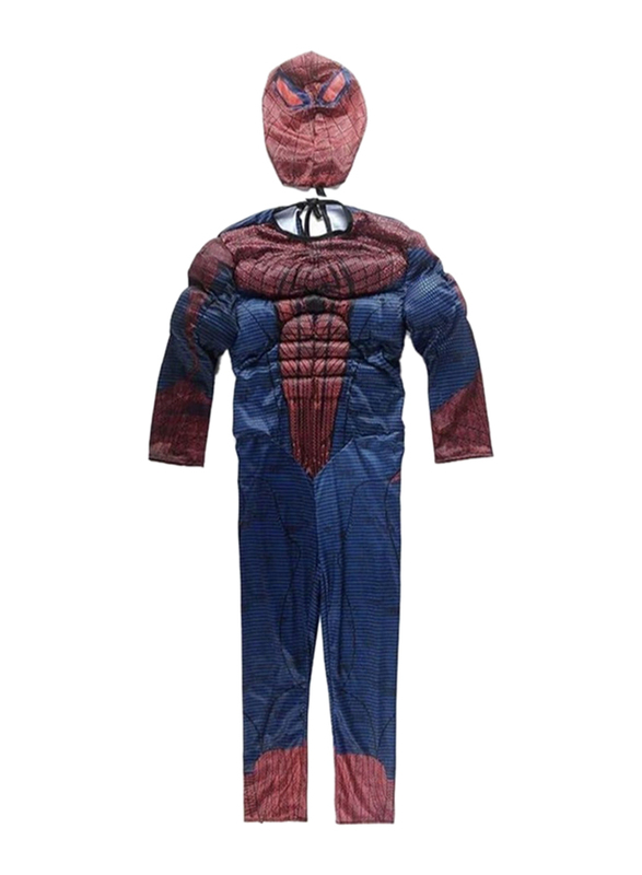 Spiderman Costume with Muscle, Blue/Red