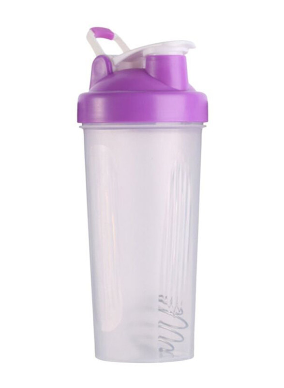 

Generic Handheld Gym Protein Shaker Mixer Bottle, 600ml, Pink/Clear