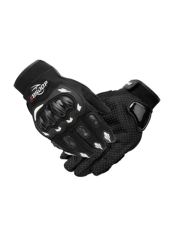 

Generic Motorcycle Full Finger Gloves, Medium, Black