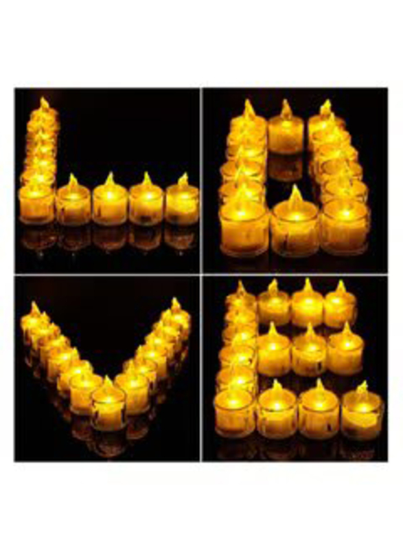 Tea Light, 24 Piece, Yellow