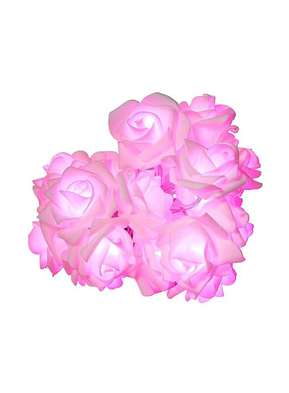 

Generic Rose Flower LED Fashion Holiday String Lights, Pink