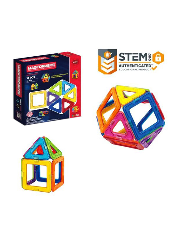 Magformers Magnetic Building Block Set, 14 Pieces, Ages 3+